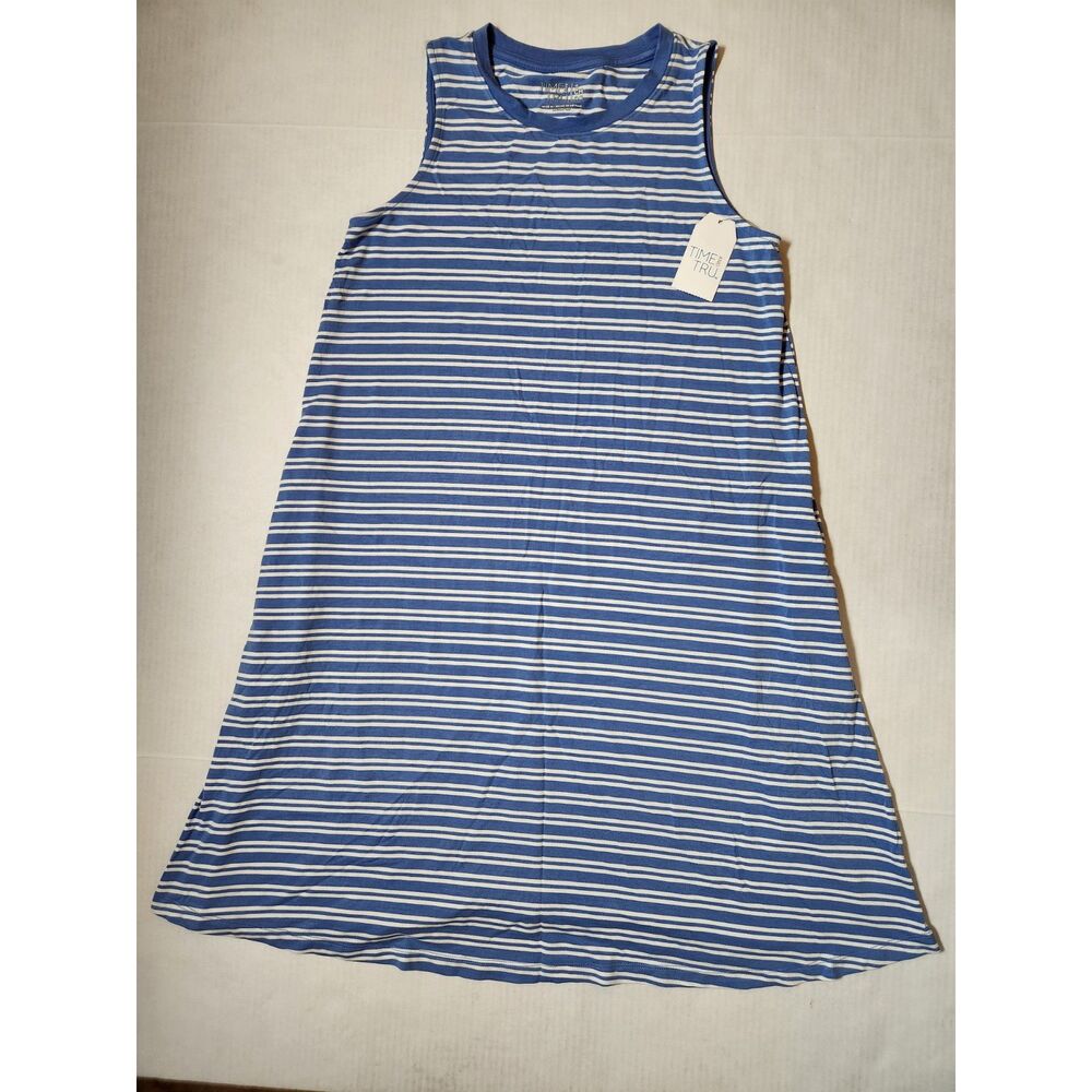 Time and Tru Striped Sleeveless Dress Women's size Small